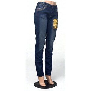 Out Jeans Women’s Dark Wash Jeweled Stretch Skinny Jeans